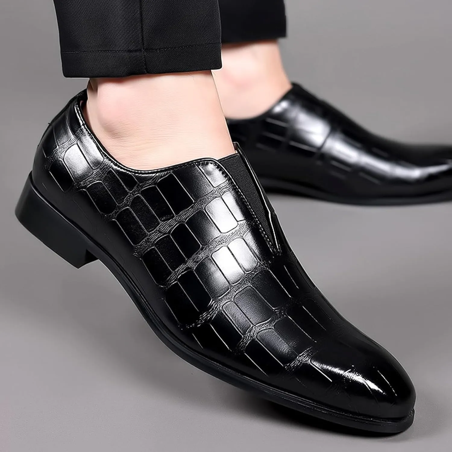 Men's Loafer Shoes Slip On Dress Casual Driving Shoes Business Leather Shoes for Prom Party Wedding