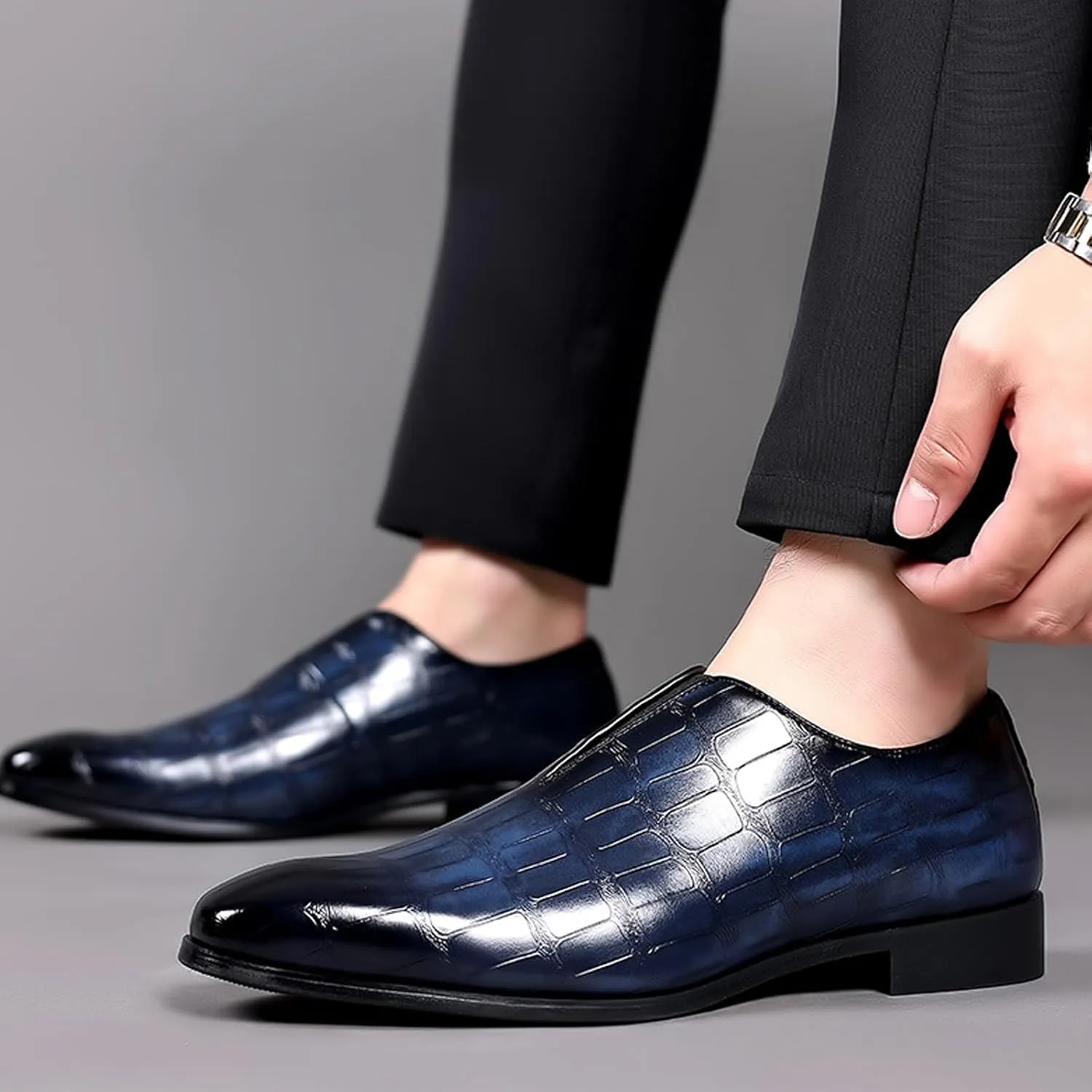 Men's Loafer Shoes Slip On Dress Casual Driving Shoes Business Leather Shoes for Prom Party Wedding