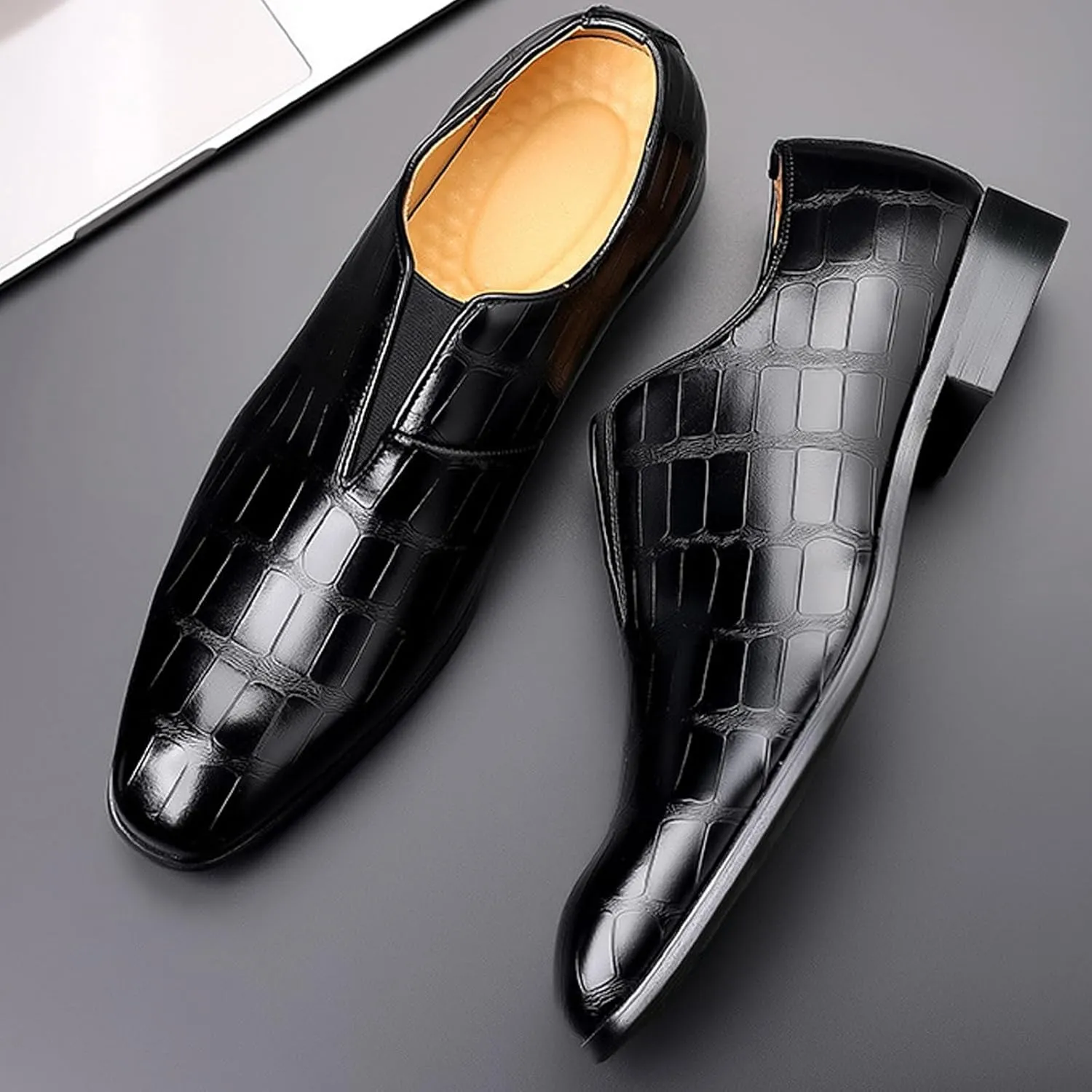 Men's Loafer Shoes Slip On Dress Casual Driving Shoes Business Leather Shoes for Prom Party Wedding