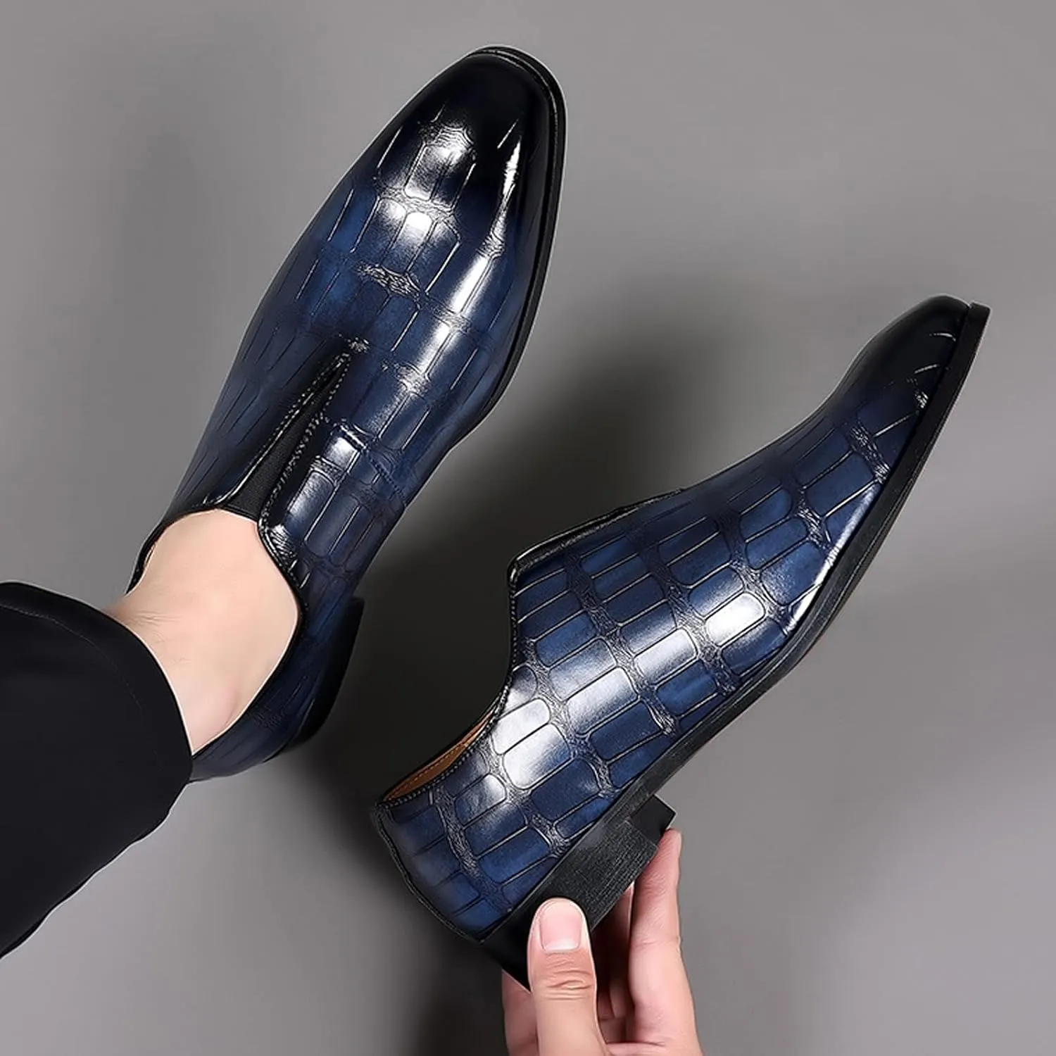 Men's Loafer Shoes Slip On Dress Casual Driving Shoes Business Leather Shoes for Prom Party Wedding