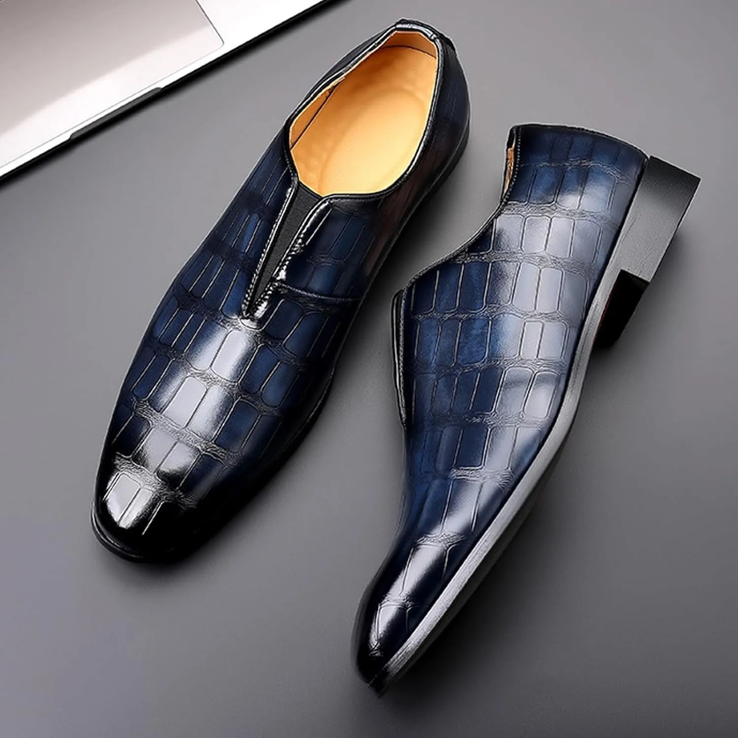 Men's Loafer Shoes Slip On Dress Casual Driving Shoes Business Leather Shoes for Prom Party Wedding