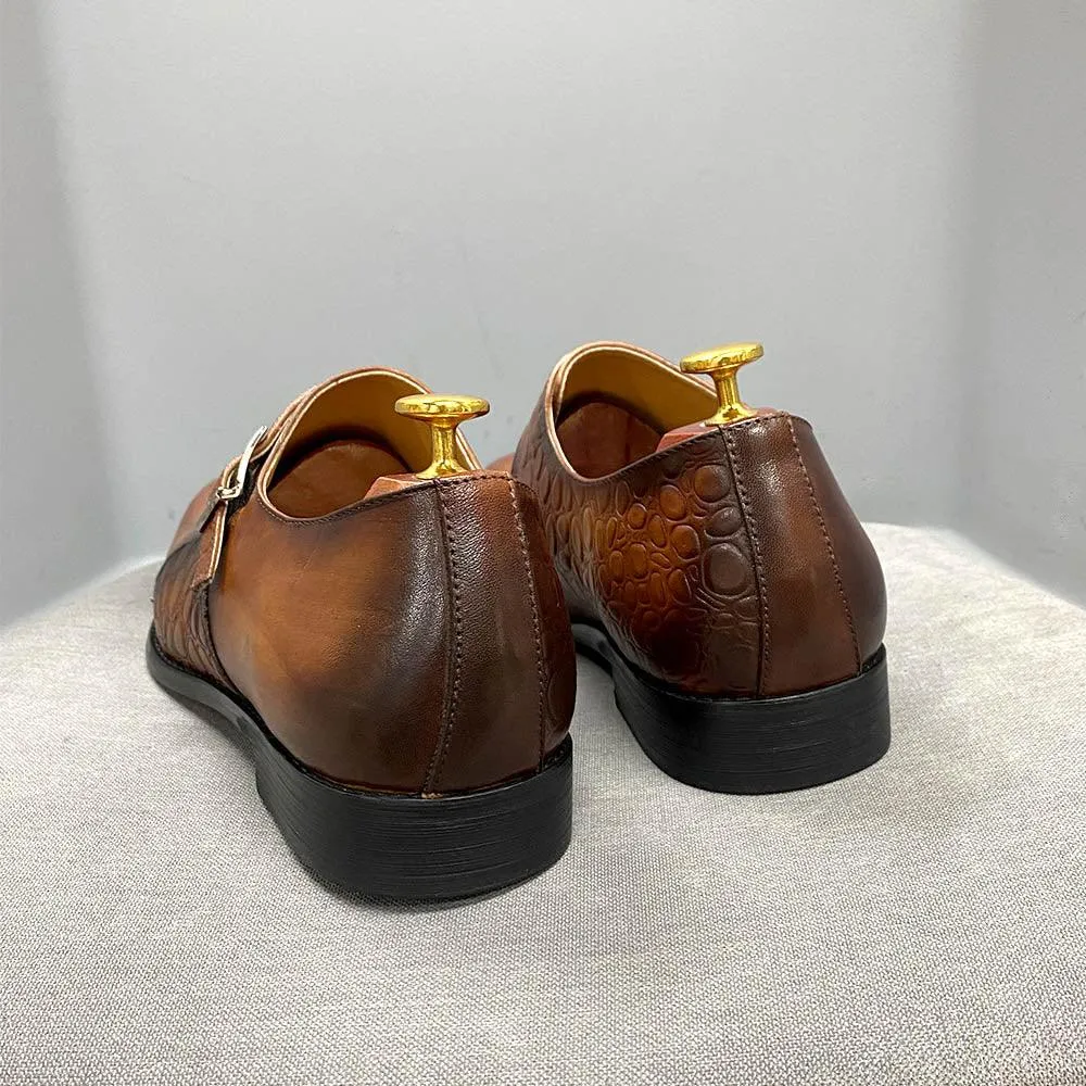 Men's Luxurious Genuine Leather Handmade Strap Oxfords