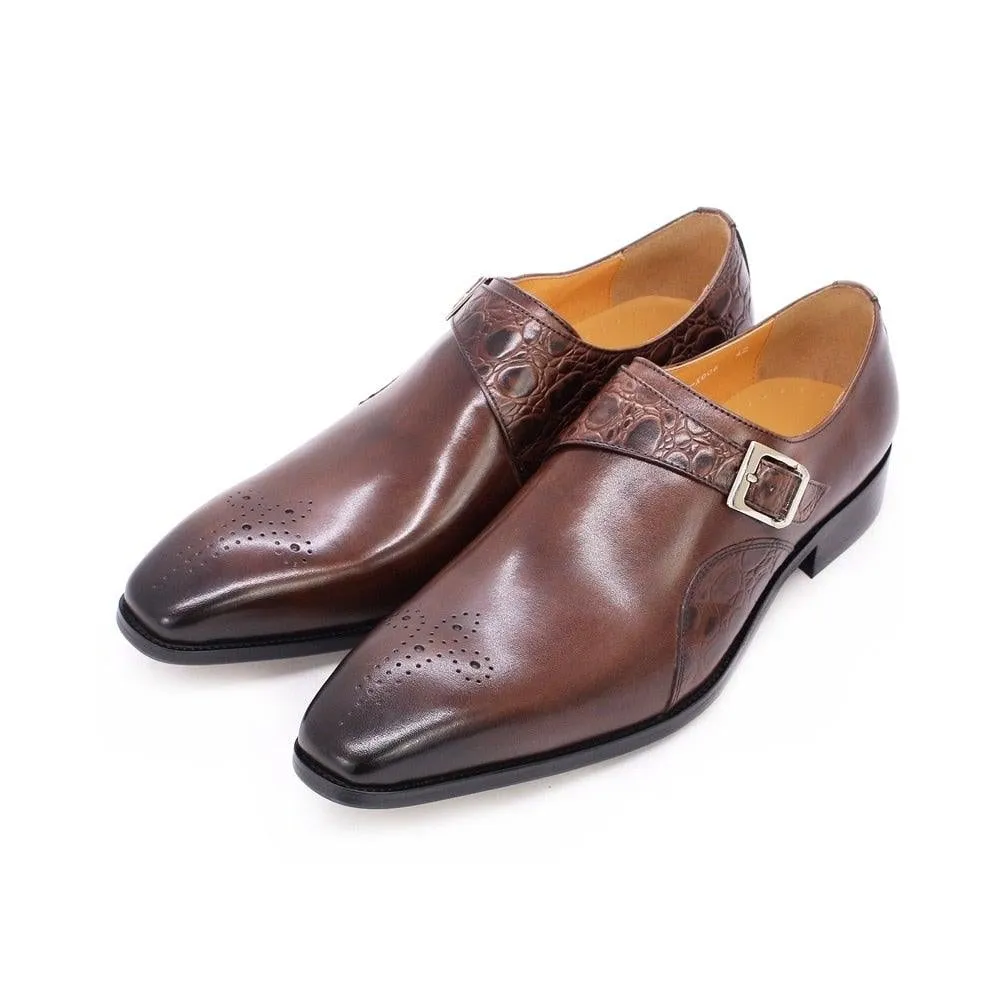 Men's Luxurious Genuine Leather Handmade Strap Oxfords