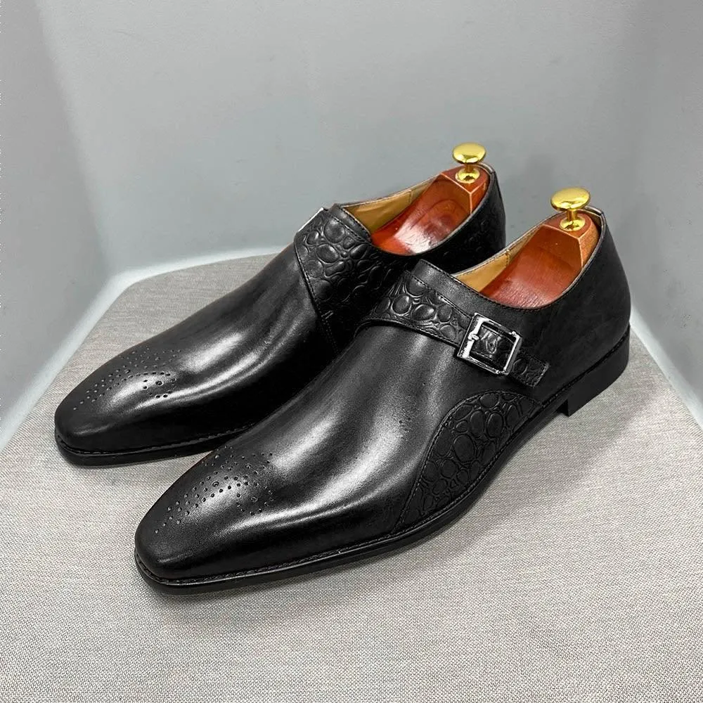 Men's Luxurious Genuine Leather Handmade Strap Oxfords