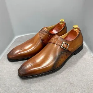Men's Luxurious Genuine Leather Handmade Strap Oxfords