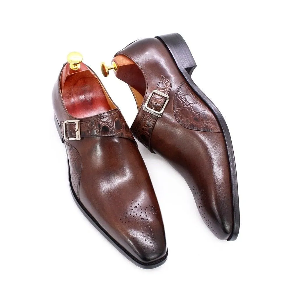 Men's Luxurious Genuine Leather Handmade Strap Oxfords