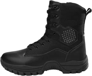 Men's Military Tactical Combat Boots, Lightweight Work Military Boots, with Side Zipper, Hiking Outdoor Work Boots,Breathable Work Trainers