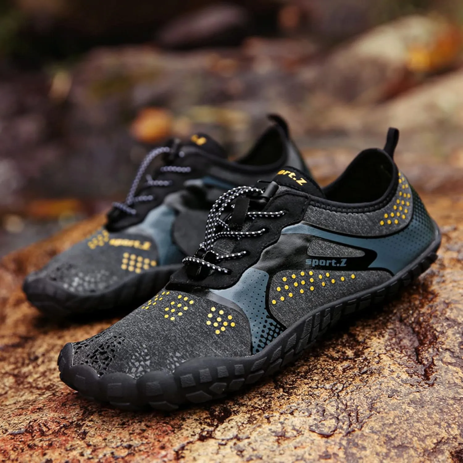 Men's Minimalist Barefoot Shoes Lightweight Sport Gym Jogging Walking Sneaker Breathable Lace Up Shoes for Men