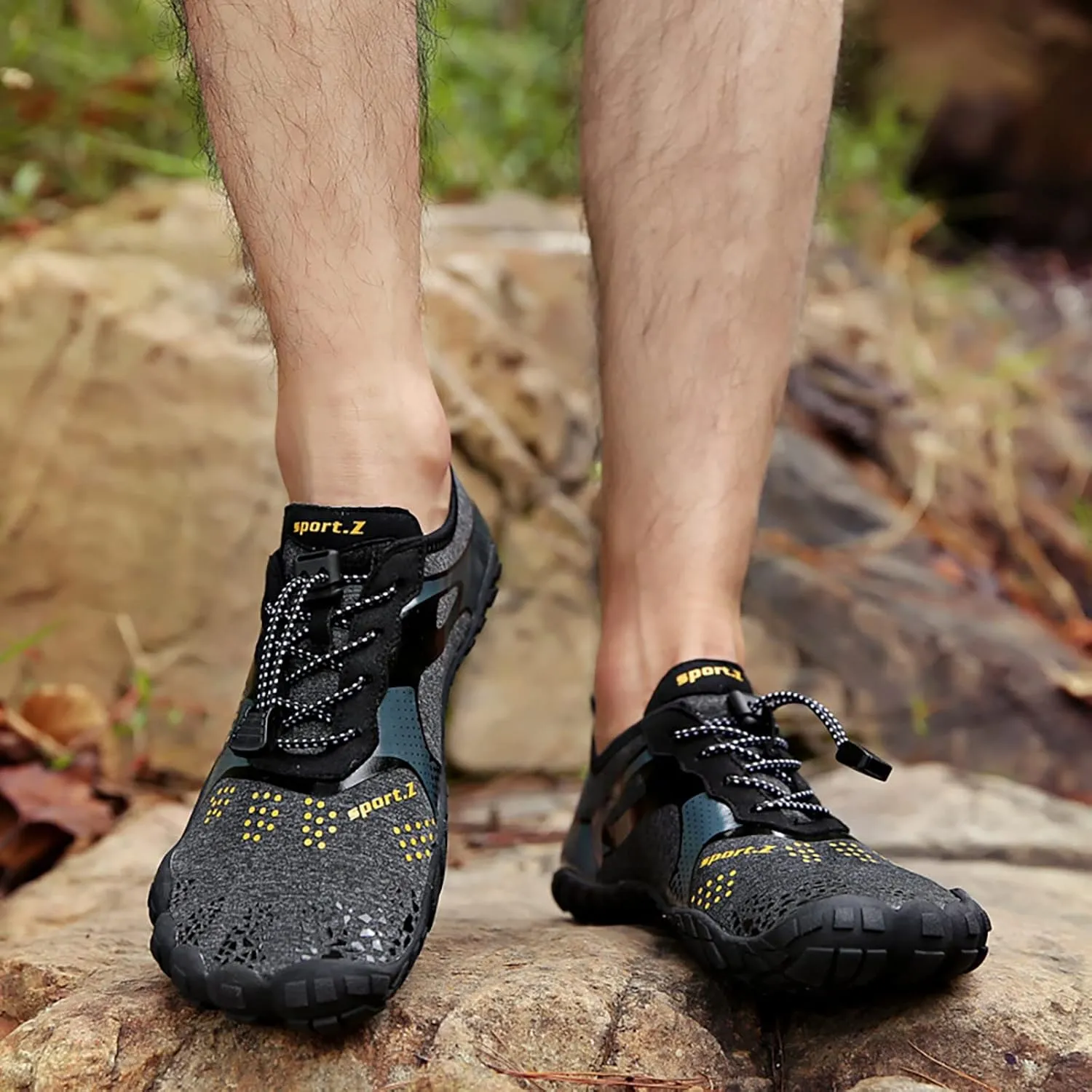 Men's Minimalist Barefoot Shoes Lightweight Sport Gym Jogging Walking Sneaker Breathable Lace Up Shoes for Men