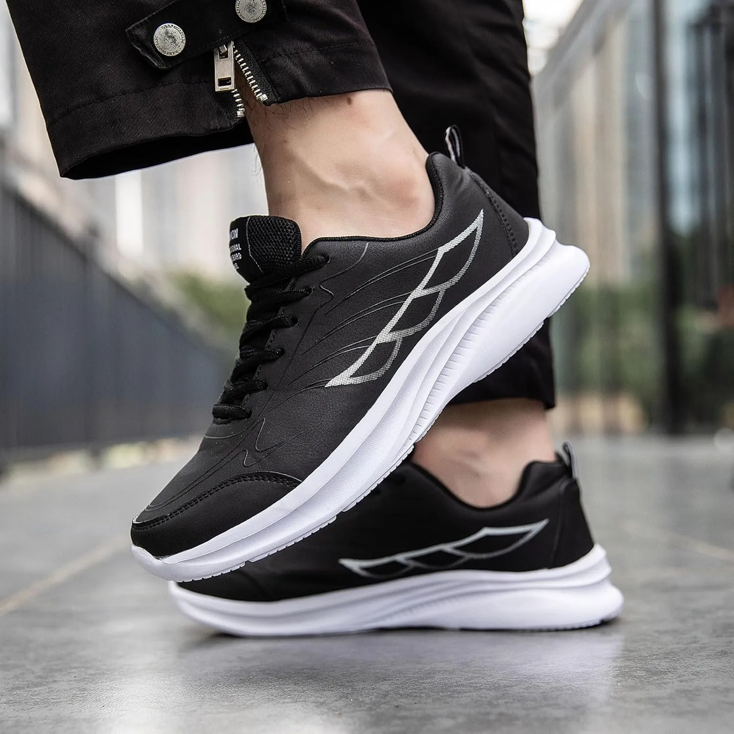 Men's Non Slip Barefoot Minimalist Shoes Lightweight Breathable Walking Shoe Gym Tennis Non Slip Walking Shoes
