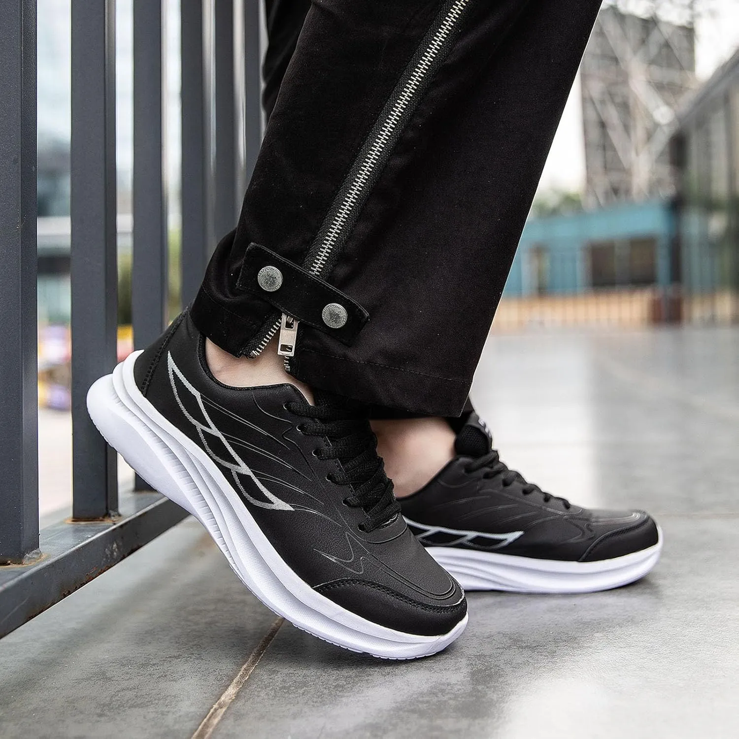 Men's Non Slip Barefoot Minimalist Shoes Lightweight Breathable Walking Shoe Gym Tennis Non Slip Walking Shoes