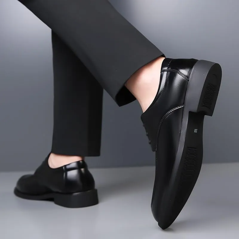 Men's Orthopedic Leather Shoes Oxfords PU Fashion Dress Sneakers Business Casual Derby Shoe