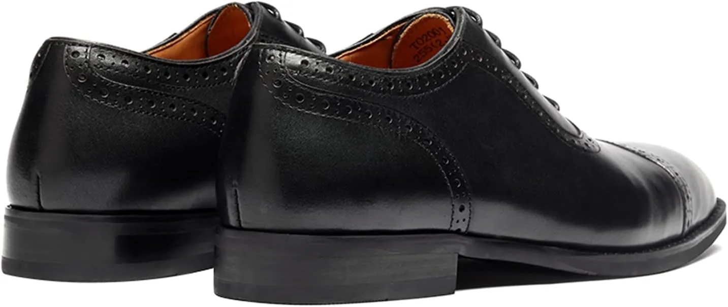 Mens Oxfords Semi Brogues Carved Calf Leather for Business,Casual