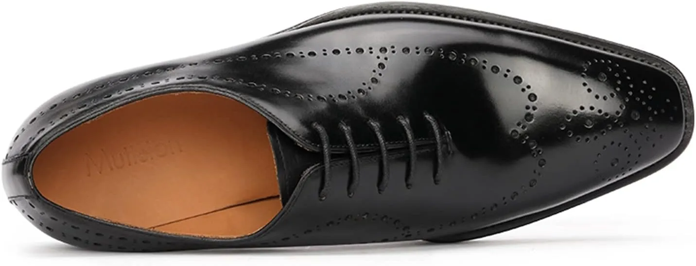 Mens Oxfords Whole-Cut Full Brogues Carved Calf Dress Shoes for Business,Casual