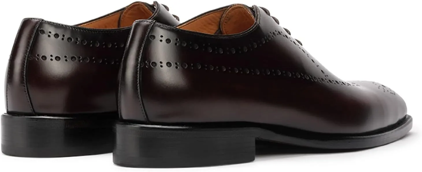 Mens Oxfords Whole-Cut Full Brogues Carved Calf Dress Shoes for Business,Casual