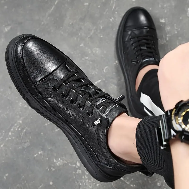 Men's Patent Leather Business Oxford Shoes Classic Round Toe Shiny Checkered Breathable Dress Derby