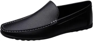 Men's Pointed Toe Fashion Loafers, Comfortable Leather Slip-On Business Wedding Shoes