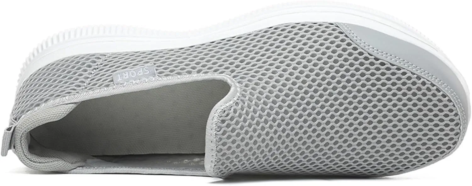 Men's Running Shoes Comfortable Lightweight Breathable Walking Sneakers Mesh Casual Slip On Sports Shoes