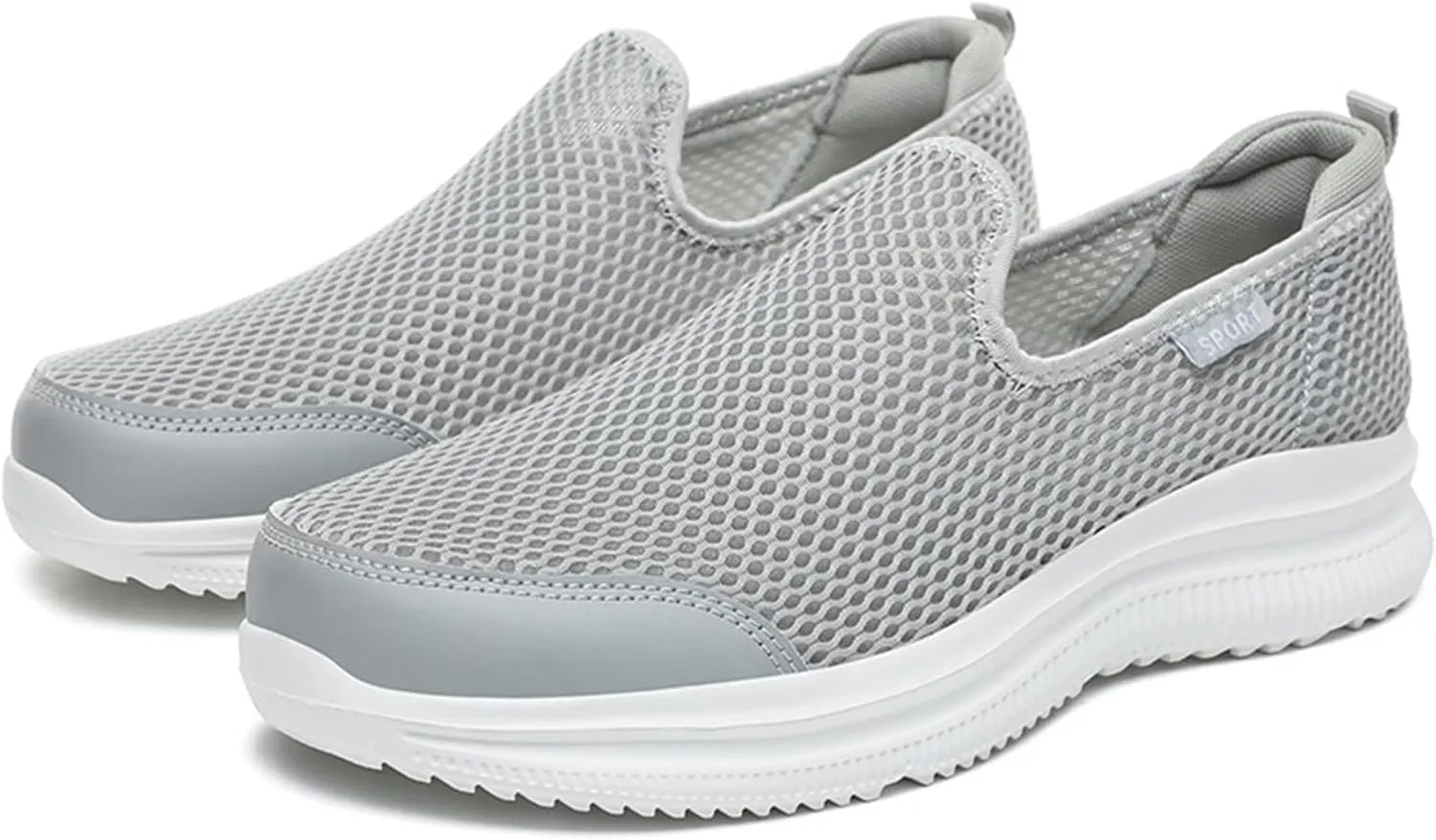Men's Running Shoes Comfortable Lightweight Breathable Walking Sneakers Mesh Casual Slip On Sports Shoes