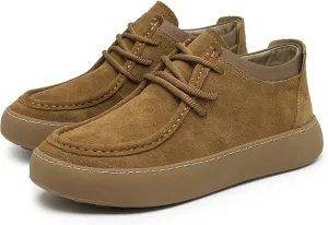 Men's Shoes British Style Vintage Leather Shoes Versatile Men's Casual Leather Shoes Men's Soft-Soled Driving Shoes