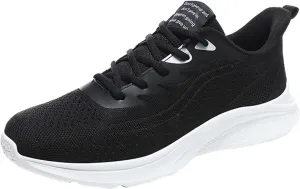 Mens Shoes Mesh Breathable Lace Up Solid Color Casual Fashion Simple Shoes Running Shoes Leather Sneaker Men, 9 Wide