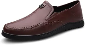 Mens Slip-On Derby Shoes Pointed Toe Business Casual Dress Shoes for Office & Formal