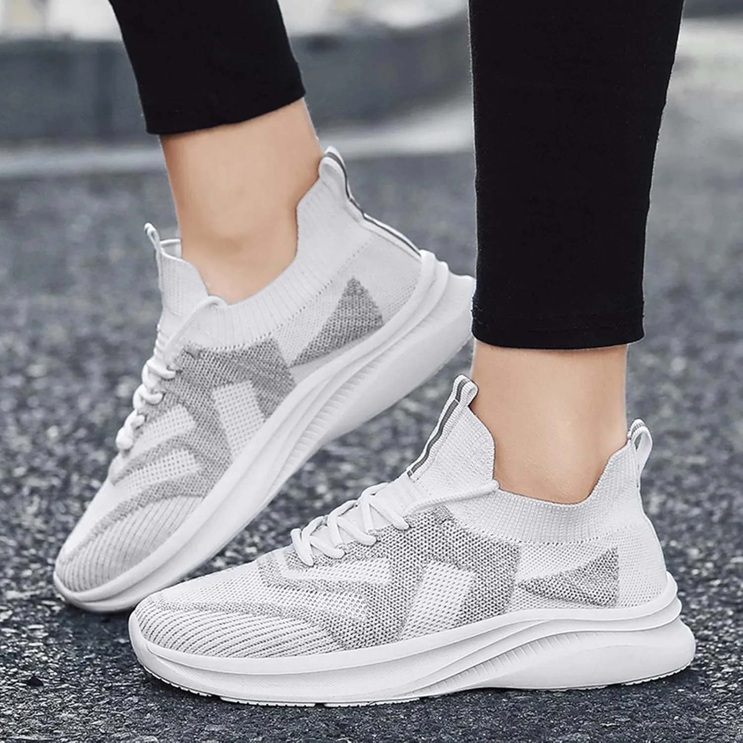 Mens Slip on Sneakers White Shoes Men Breathable Mesh Fashion Sneakers Shoe Slip on Lightweight Breathable Fashion Mens Ons Barefoot Shoes