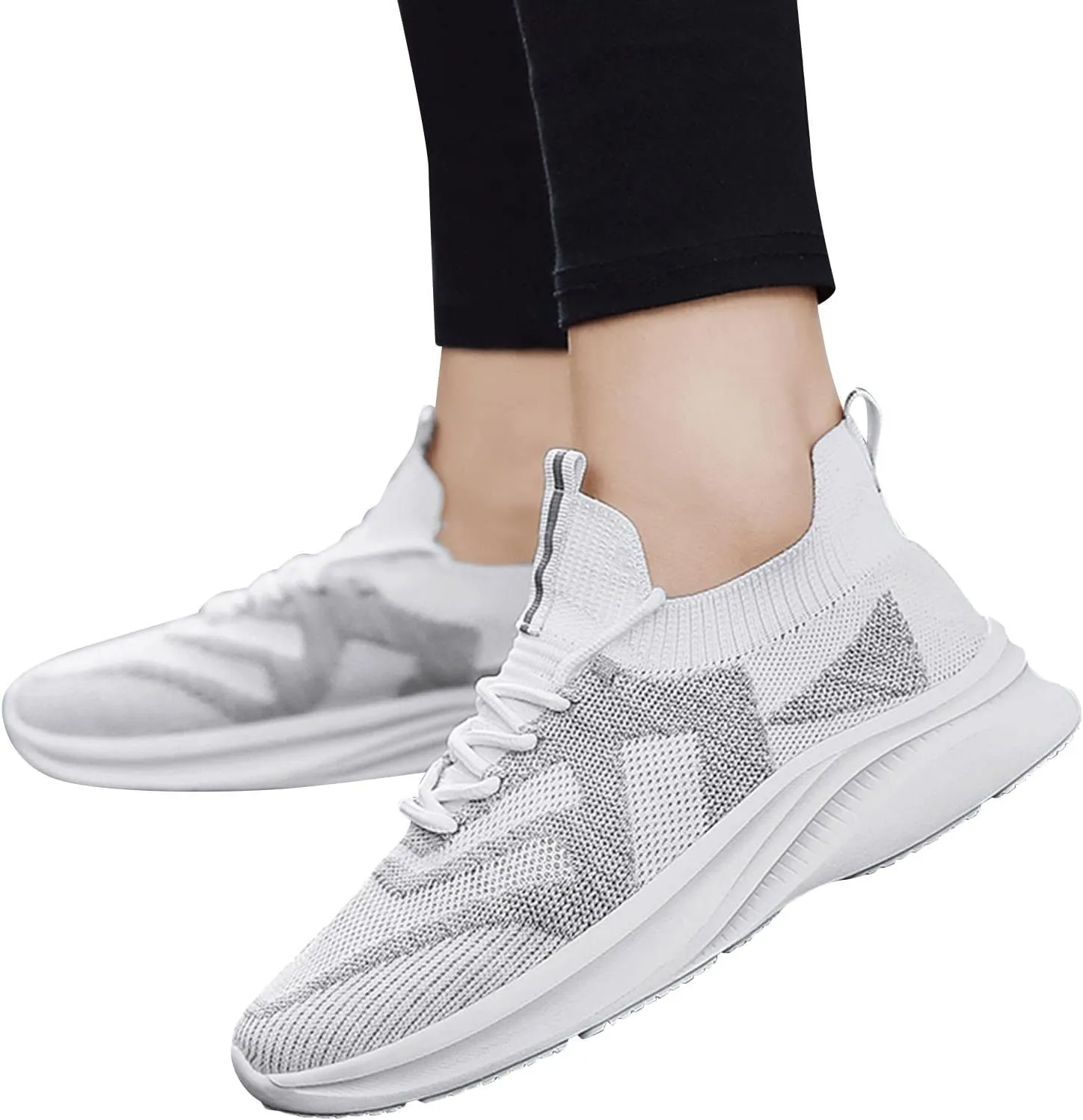 Mens Slip on Sneakers White Shoes Men Breathable Mesh Fashion Sneakers Shoe Slip on Lightweight Breathable Fashion Mens Ons Barefoot Shoes