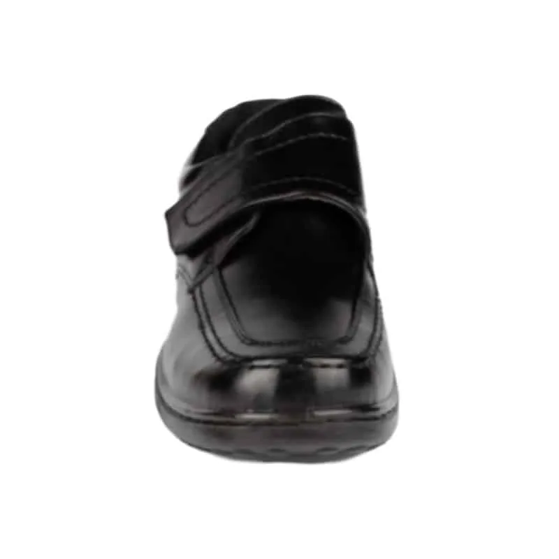 Mens Strap Fasten Formal Shoe in Black