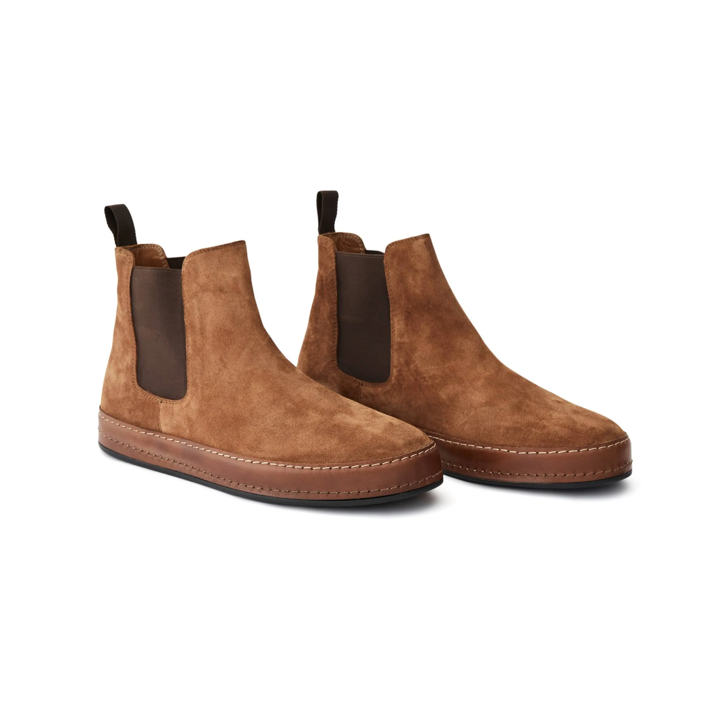 Men's Suede Calf Leather Handmade Chelsea Boots M10005