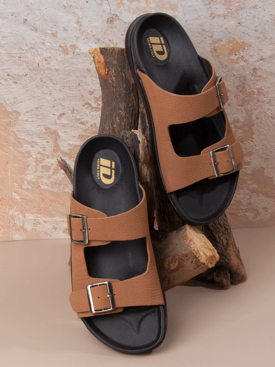 Men's Tan Strap Sandals (ID4271)