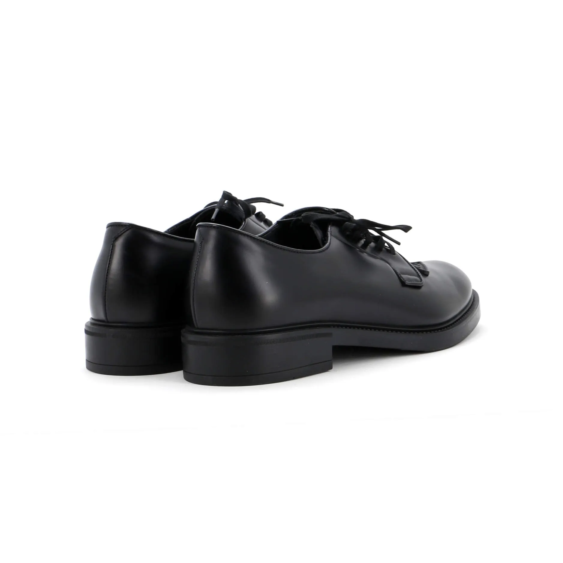 Men's Triangle Logo Derby Shoes Spazzolato Leather