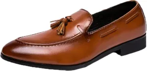 Men's Wedding Dress, Loafers, Pointed Tassel Slippers, Party Shoes, Penny Loafers, Leather Shoes