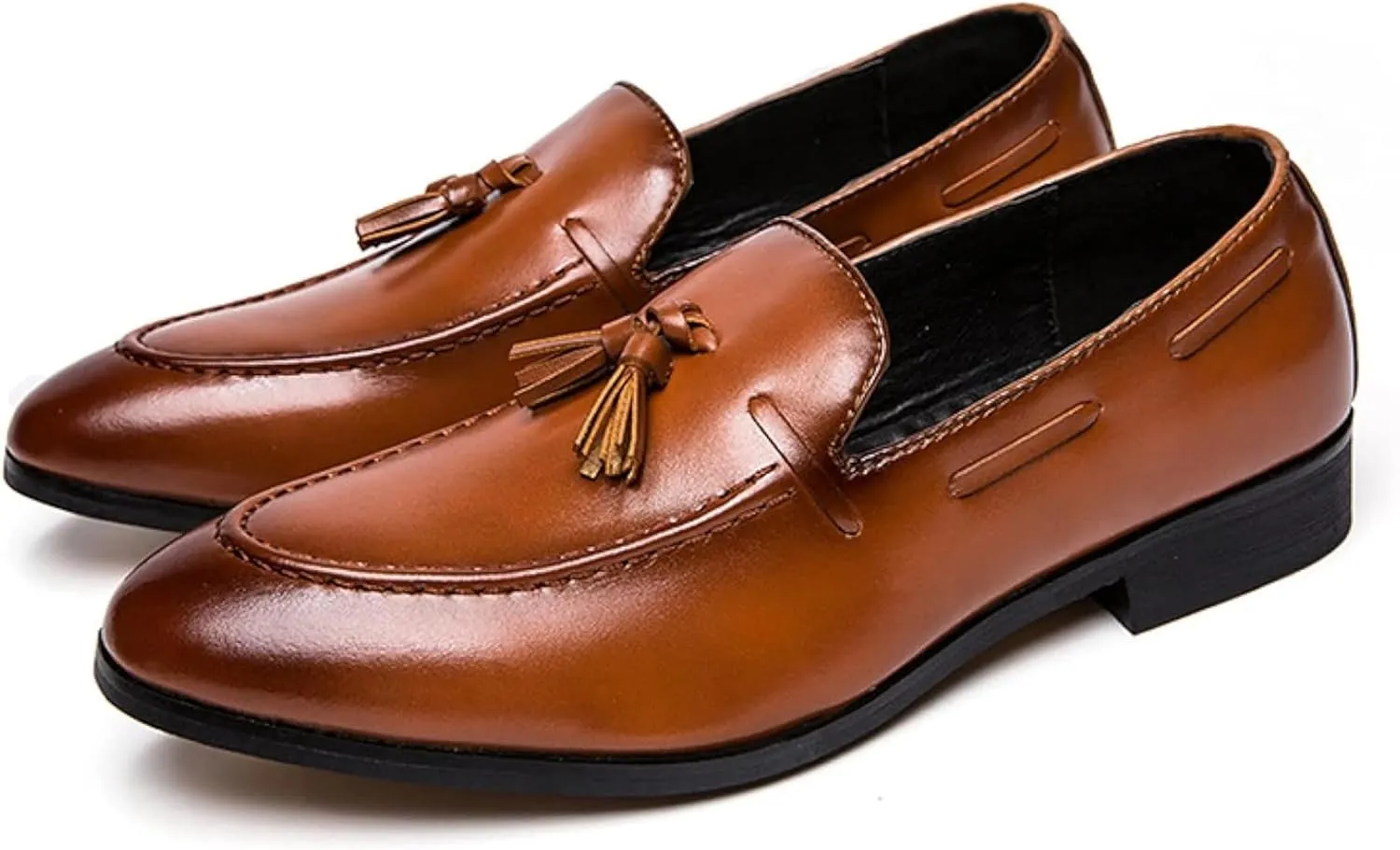 Men's Wedding Dress, Loafers, Pointed Tassel Slippers, Party Shoes, Penny Loafers, Leather Shoes