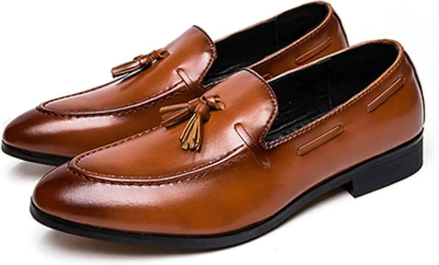 Men's Wedding Dress, Loafers, Pointed Tassel Slippers, Party Shoes, Penny Loafers, Leather Shoes