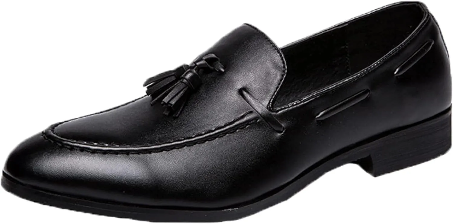 Men's Wedding Dress, Loafers, Pointed Tassel Slippers, Party Shoes, Penny Loafers, Leather Shoes