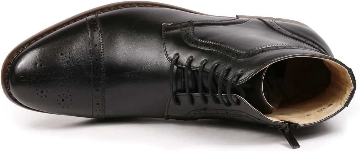 Metrocharm MC123 Men's Cap Toe Lace up Dress Casual Ankle Boot