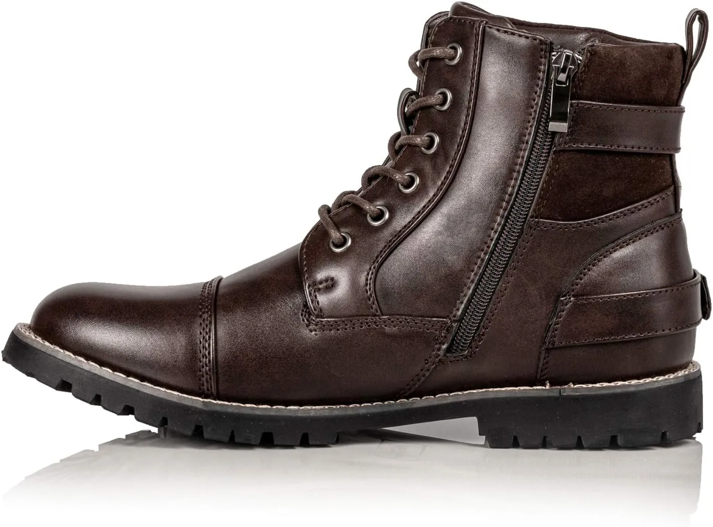 Metrocharm MC306 Mens Casual Work Lace Up Classic Motorcycle Combat Boots