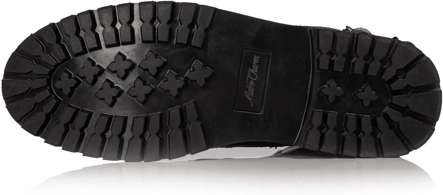 Metrocharm MC306 Mens Casual Work Lace Up Classic Motorcycle Combat Boots