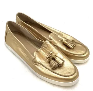 Michael Kors Women's Gold Leather Loafer Flats - Size 9.5M