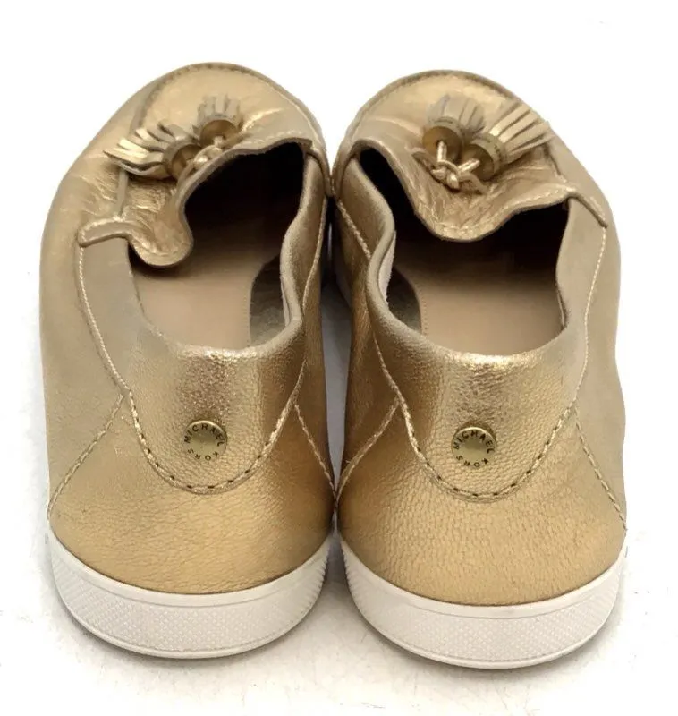 Michael Kors Women's Gold Leather Loafer Flats - Size 9.5M