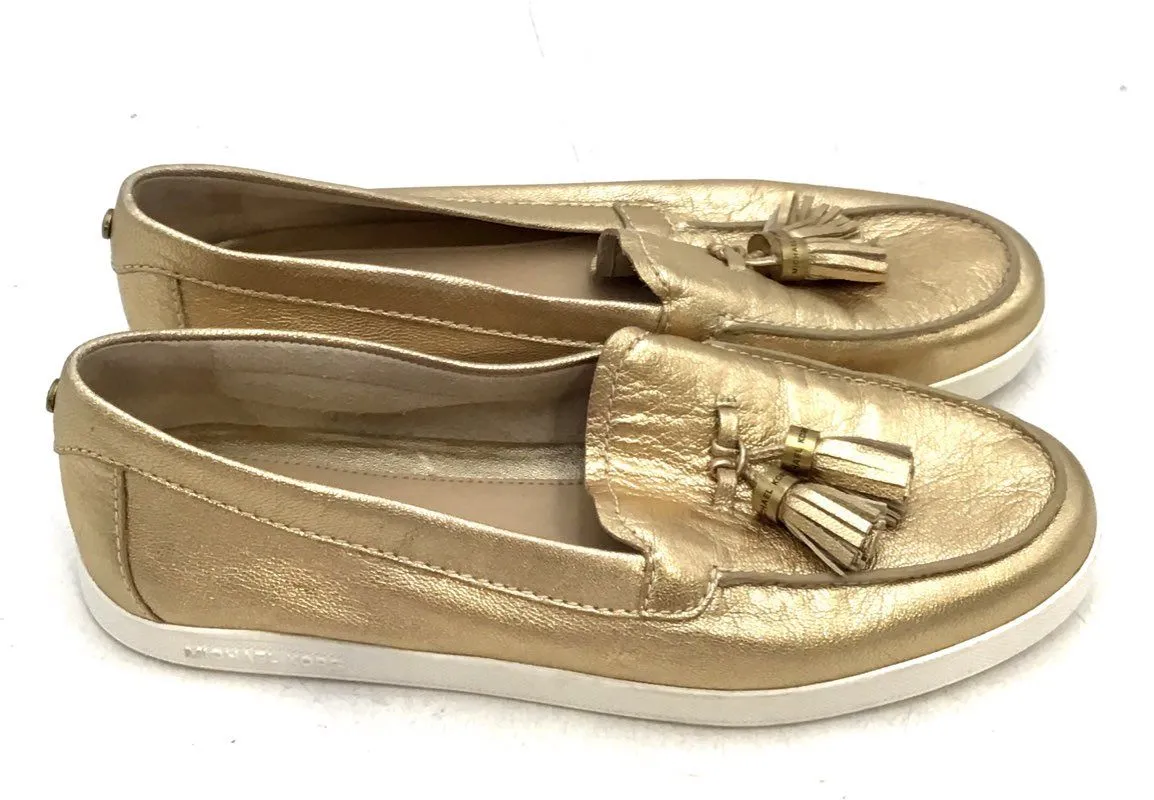 Michael Kors Women's Gold Leather Loafer Flats - Size 9.5M