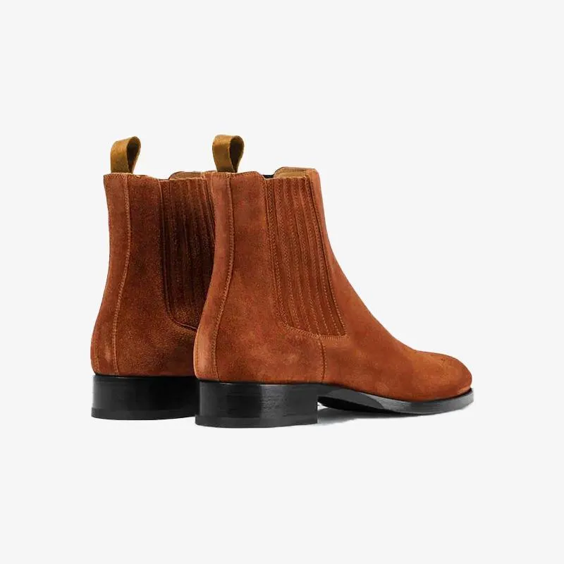 Micro Suede Upper Round Toe Boots