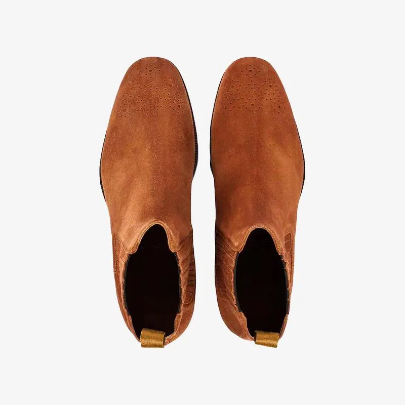 Micro Suede Upper Round Toe Boots