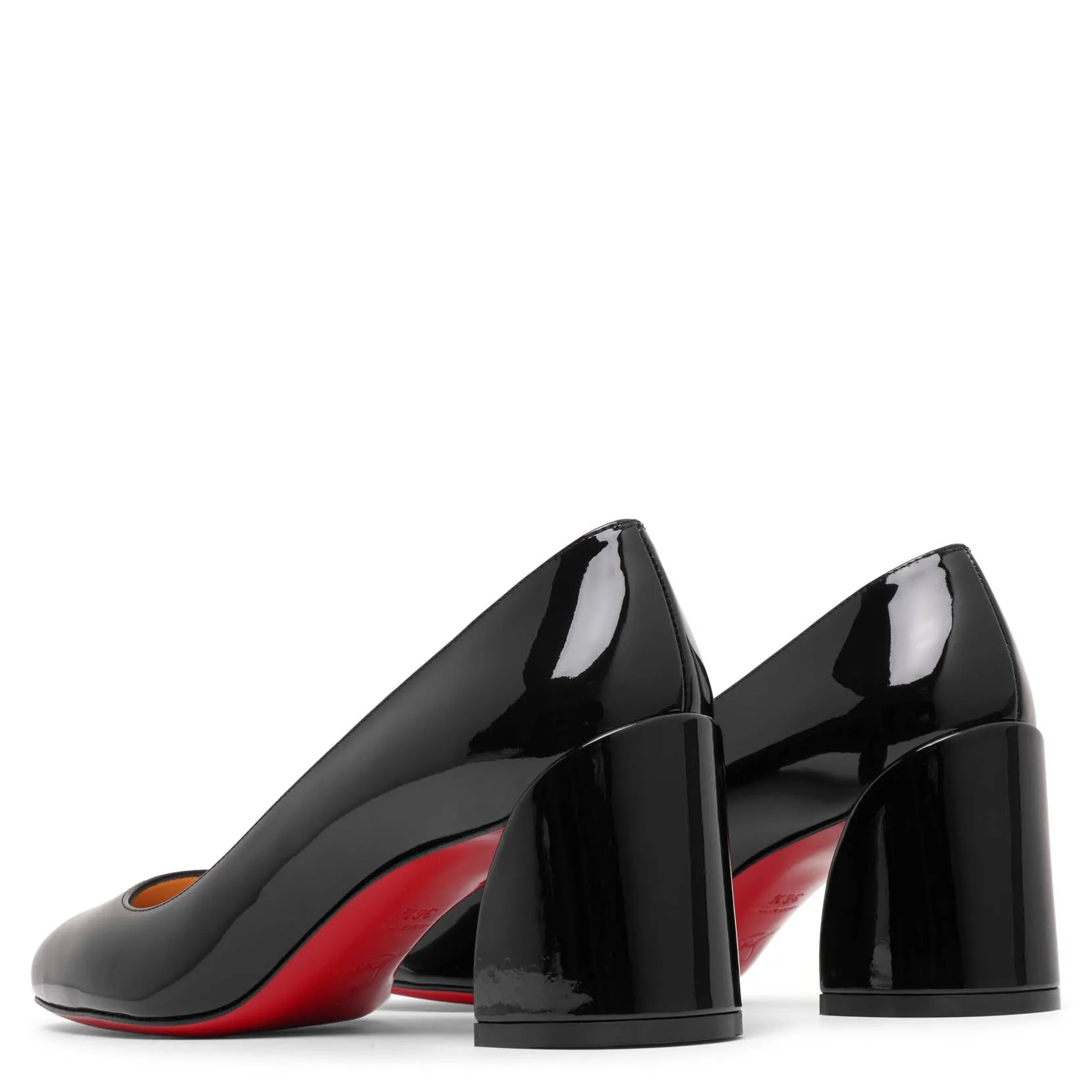 Miss Sab 55 black patent pumps