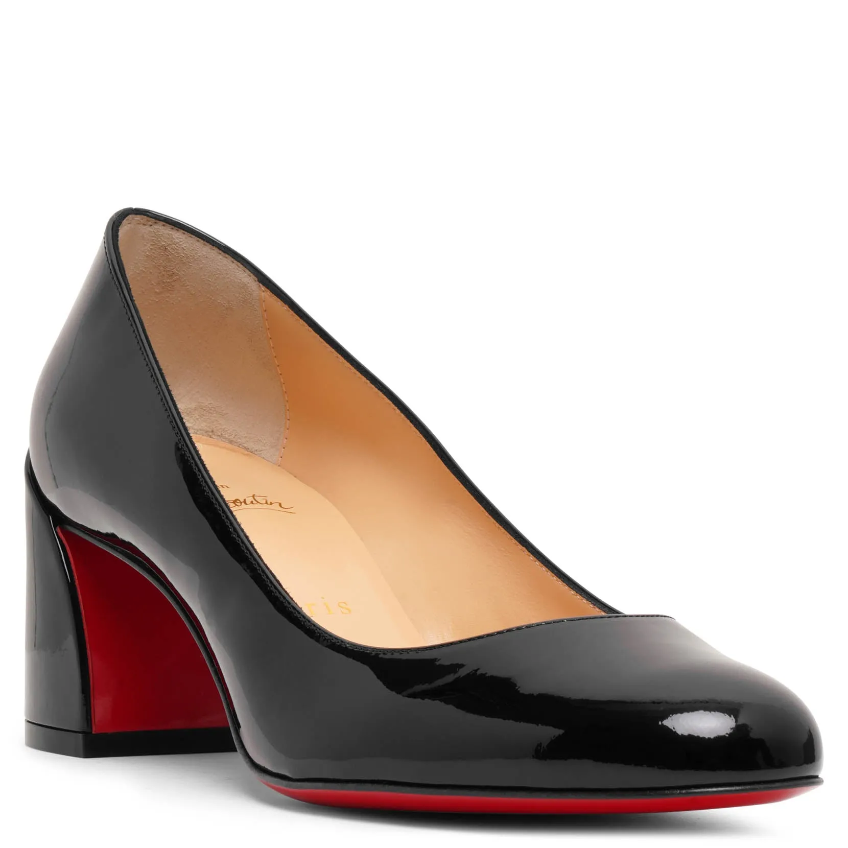 Miss Sab 55 black patent pumps