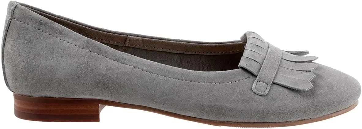 MOOMMO Women Round Closed Toe Flats Fringe Slip On Ballet Flats Comfortable Flat Heel Penny Loafers Tassel Wingtip Suede Loafer Flats Ladies Girls Office Daily Club Driver Flat Shoes Spring 4-11 M US