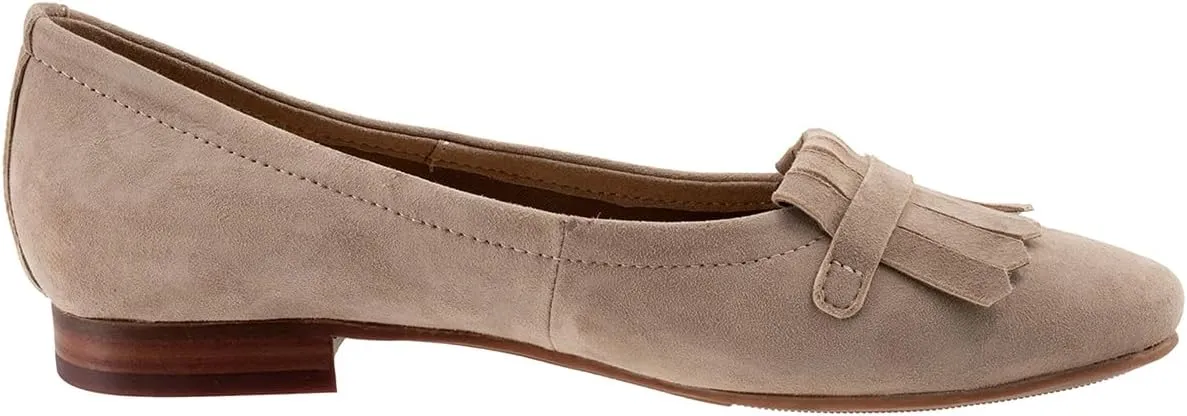 MOOMMO Women Round Closed Toe Flats Fringe Slip On Ballet Flats Comfortable Flat Heel Penny Loafers Tassel Wingtip Suede Loafer Flats Ladies Girls Office Daily Club Driver Flat Shoes Spring 4-11 M US