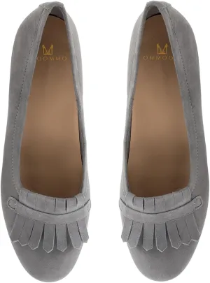MOOMMO Women Round Closed Toe Flats Fringe Slip On Ballet Flats Comfortable Flat Heel Penny Loafers Tassel Wingtip Suede Loafer Flats Ladies Girls Office Daily Club Driver Flat Shoes Spring 4-11 M US