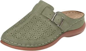 Mules for Women Wedge Sandals Comfortable Dressy Summer Closed Toe Casual Adjustable Hook Loop Alicegana Comfort on Walking Orthopedic Mule Slippers Clogs Low Heel Sandal Slip On Shoes